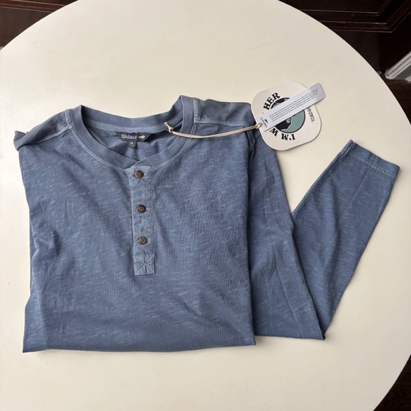 Toad&Co Other - Toad&Co Men's Primo Long Sleeve Henley Size Medium Organic Cotton Blue New